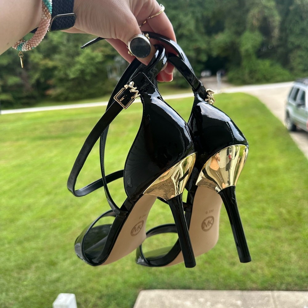 Michael Kors Black and Gold Heels